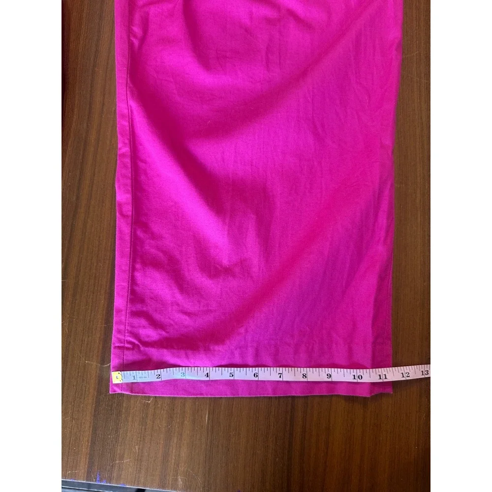COS Pleated Wide Leg Trousers 100% Cotton Size 12 Pink Statement Minimalist